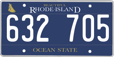 RI license plate 632705