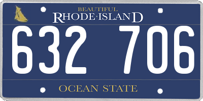 RI license plate 632706