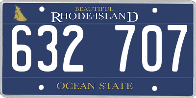 RI license plate 632707