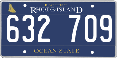 RI license plate 632709