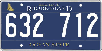RI license plate 632712