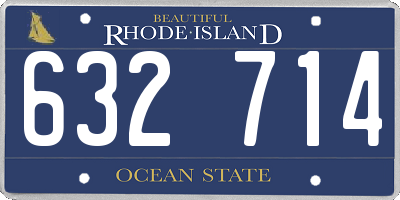 RI license plate 632714
