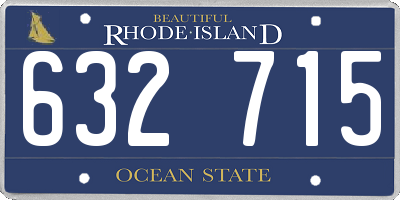 RI license plate 632715