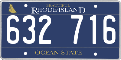 RI license plate 632716