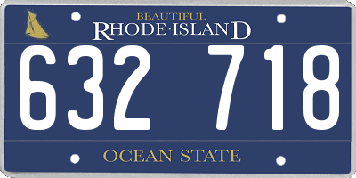 RI license plate 632718