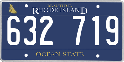 RI license plate 632719