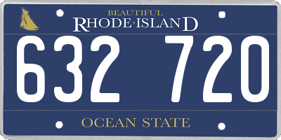 RI license plate 632720