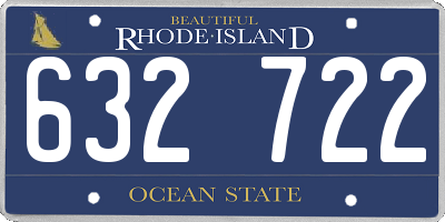 RI license plate 632722