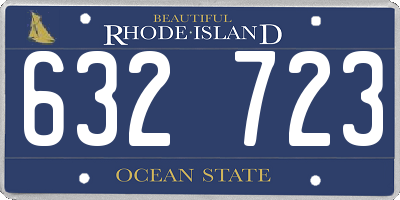 RI license plate 632723
