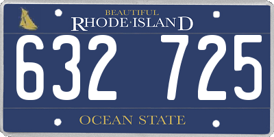 RI license plate 632725