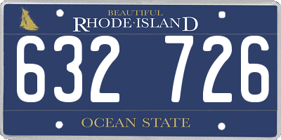 RI license plate 632726