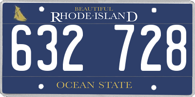 RI license plate 632728