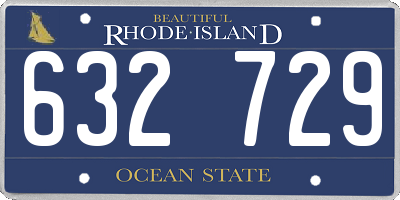 RI license plate 632729