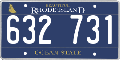 RI license plate 632731