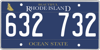 RI license plate 632732