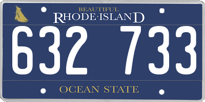 RI license plate 632733