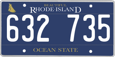RI license plate 632735