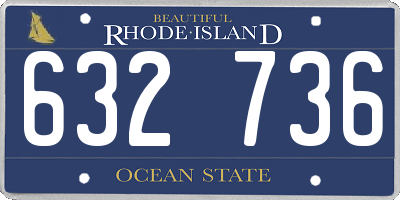 RI license plate 632736