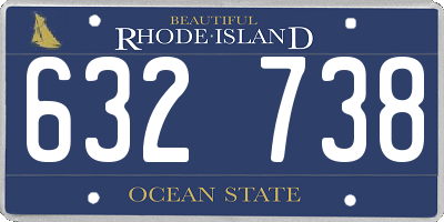 RI license plate 632738