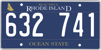 RI license plate 632741