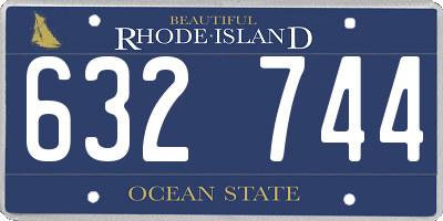 RI license plate 632744