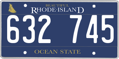 RI license plate 632745