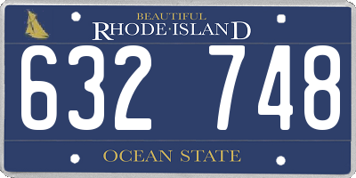 RI license plate 632748