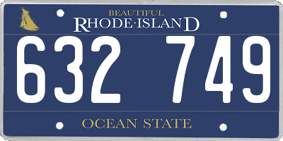 RI license plate 632749