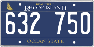 RI license plate 632750
