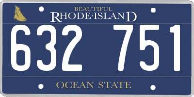 RI license plate 632751