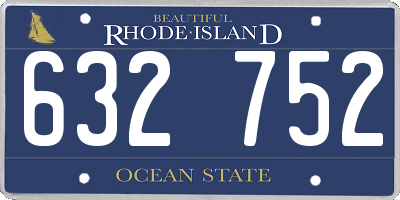 RI license plate 632752