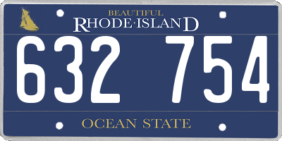 RI license plate 632754