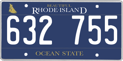 RI license plate 632755