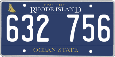 RI license plate 632756