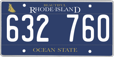 RI license plate 632760