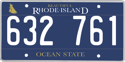 RI license plate 632761