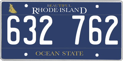 RI license plate 632762