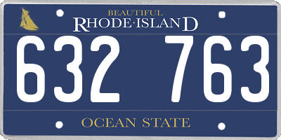 RI license plate 632763