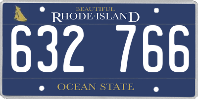 RI license plate 632766