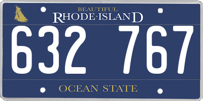 RI license plate 632767