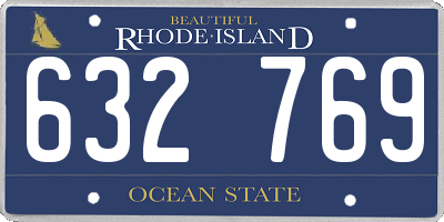RI license plate 632769