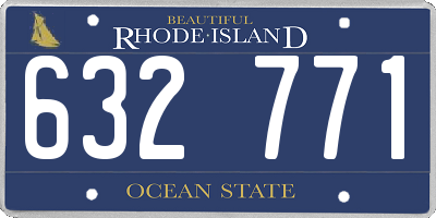 RI license plate 632771