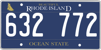 RI license plate 632772
