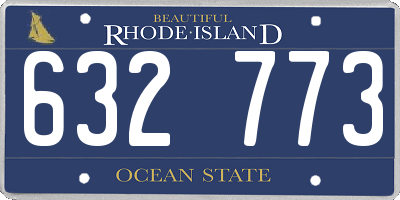 RI license plate 632773