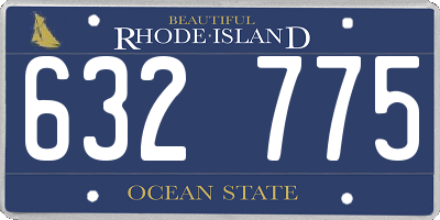 RI license plate 632775