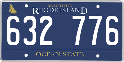 RI license plate 632776