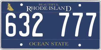 RI license plate 632777