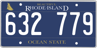 RI license plate 632779