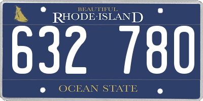 RI license plate 632780