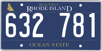 RI license plate 632781